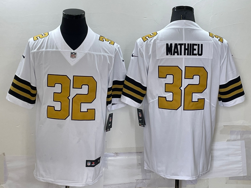 Men's New Orleans Saints Tyrann Mathieu #32 White Jersey